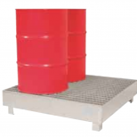 4 drums metalic container bund :: Fabricaciones Metálicas