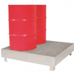 4 drums metalic container bund :: Fabricaciones Metálicas