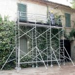 Aluminum scaffolding with wheels :: Faraone TOP SYSTEM TRIPLE