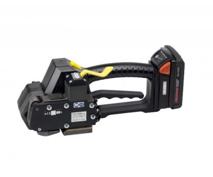 Battery-powered strapping tool for plastic straps FROMM P318