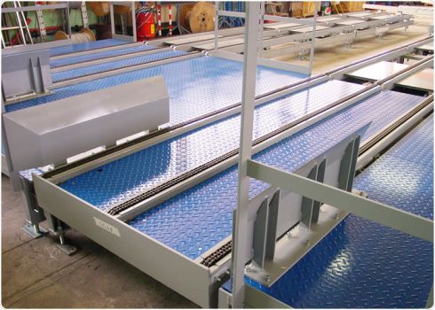 Chain conveyor for pallets DEXVE 