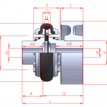 Flexible coupling for brake :: UNE P Series