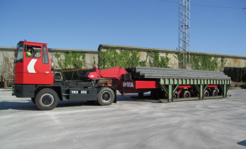 Industrial trailer with hydraulic lifting device DTA 