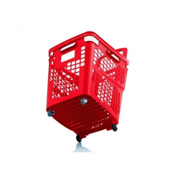 Shopping trolley basket CARMELO Cesta carrito con ruedas de 65L