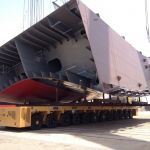 Synchronized SPMT to move ship part sections :: DTA