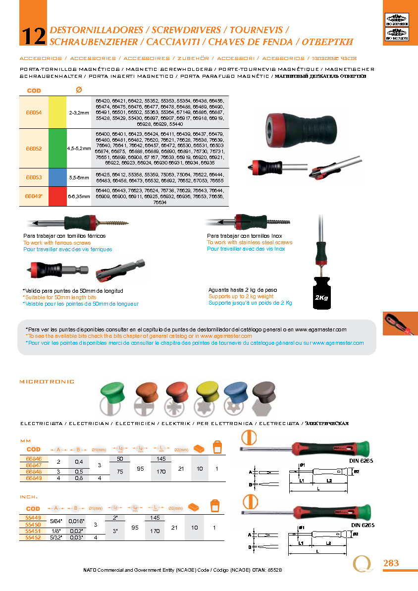 EGA MASTER screwdrivers.