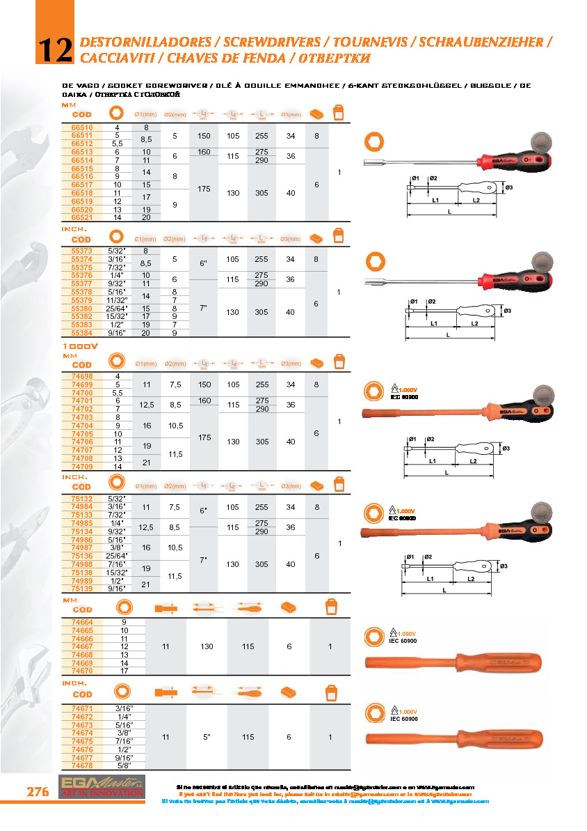 EGA MASTER screwdrivers.