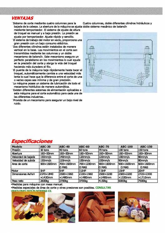 ABC. Máquina de troquelar hidráulica de puente móvil. 2