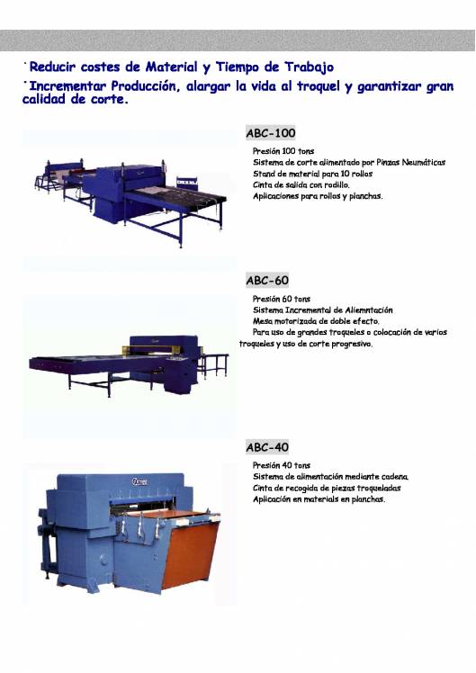 ABC. Sistema de corte automático con troqueladora de puente móvil. 2