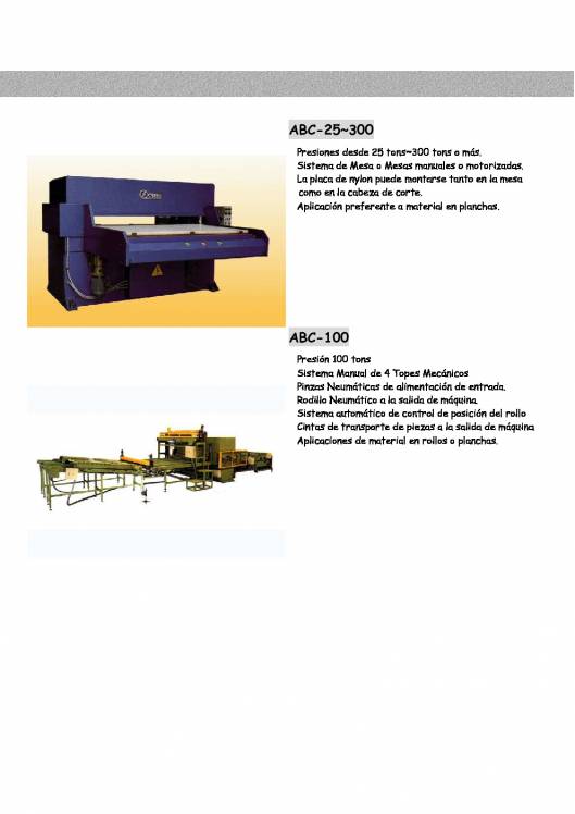 ABC. Sistema de corte automático con troqueladora de puente móvil. 4