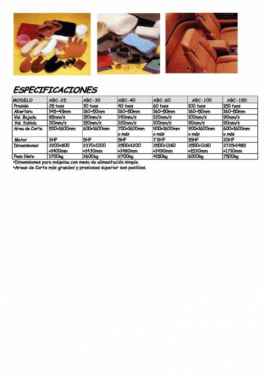 ABC. Sistema de corte automático con troqueladora de puente móvil. 6