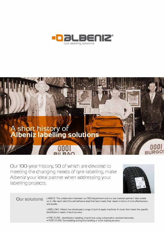 ALBENIZ Tyre labelling solutions catalog 2