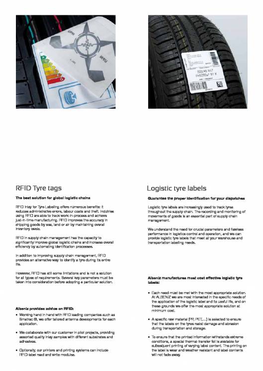 ALBENIZ Tyre labelling solutions catalog 6