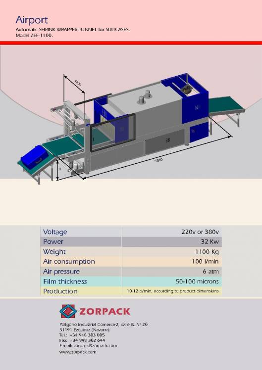 Enfajadora túnel automática para maletas 2