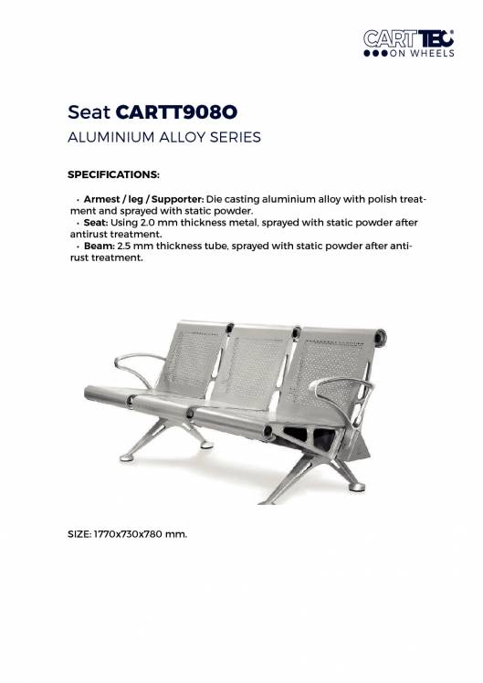 CARTTEC AIRPORT. Asientos de aeropuerto. Catálogo 2019 inglés 12