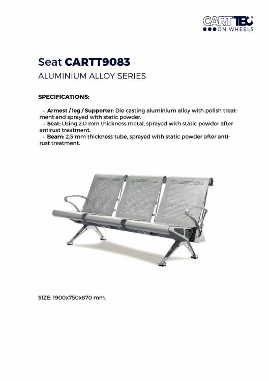 CARTTEC AIRPORT. Asientos de aeropuerto. Catálogo 2019 inglés 13