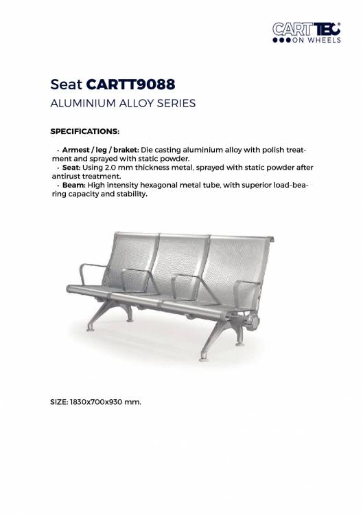 CARTTEC AIRPORT. Asientos de aeropuerto. Catálogo 2019 inglés 15