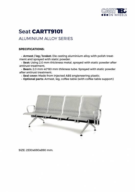 CARTTEC AIRPORT. Asientos de aeropuerto. Catálogo 2019 inglés 16