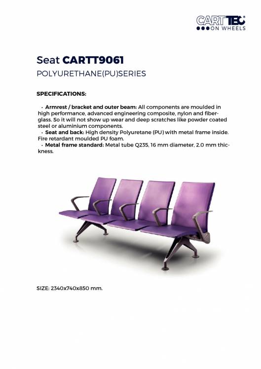 CARTTEC AIRPORT. Asientos de aeropuerto. Catálogo 2019 inglés 5