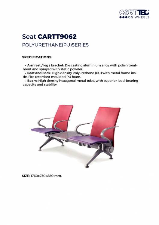 CARTTEC AIRPORT. Asientos de aeropuerto. Catálogo 2019 inglés 6