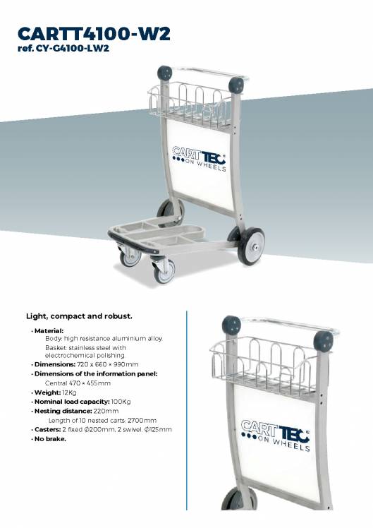 CARTTEC AIRPORT. Carros de aeropuerto. Catálogo 2019 inglés 18
