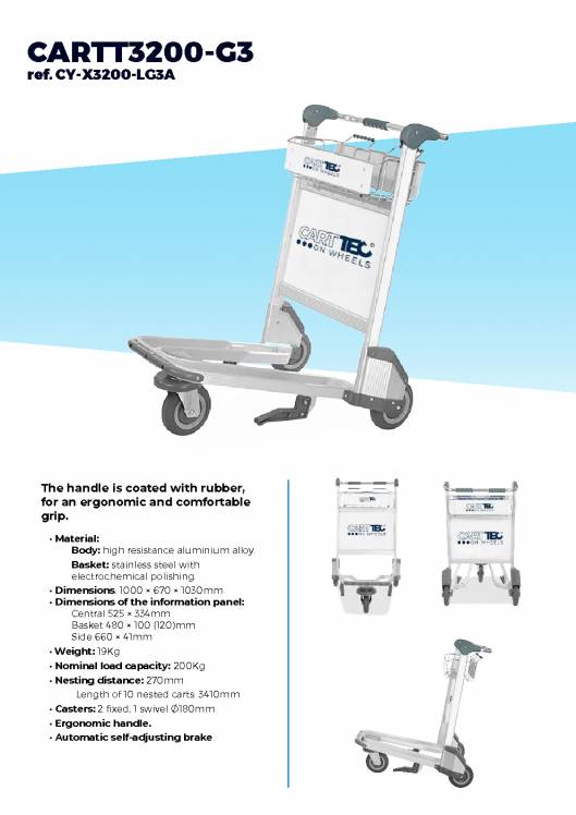 CARTTEC AIRPORT. Carros de aeropuerto. Catálogo 2019 inglés 9