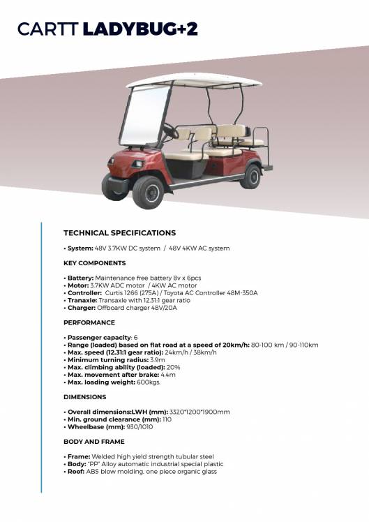 CARTTEC AIRPORT. Vehículos eléctricos aeropuerto golf carts. Catálogo 2019 inglés 13