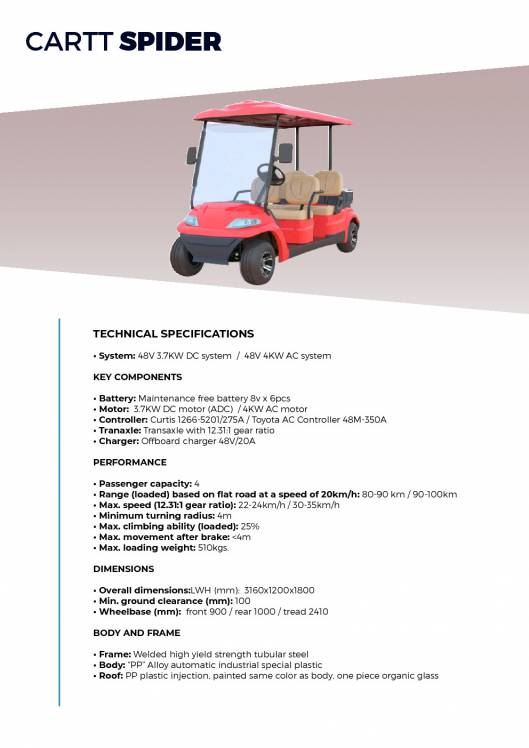 CARTTEC AIRPORT. Vehículos eléctricos aeropuerto golf carts. Catálogo 2019 inglés 23