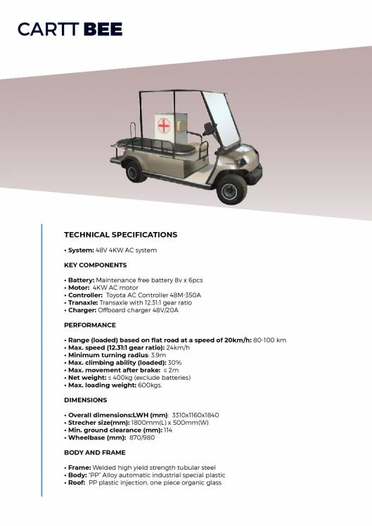 CARTTEC AIRPORT. Vehículos eléctricos aeropuerto golf carts. Catálogo 2019 inglés 8