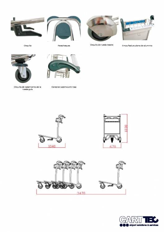 CARTTEC CARTT3200-G5. Carro portaequipaje para aeropuerto 2