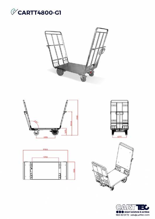CARTTEC CARTT4800-G1. Carro portaequipaje para aeropuerto 2