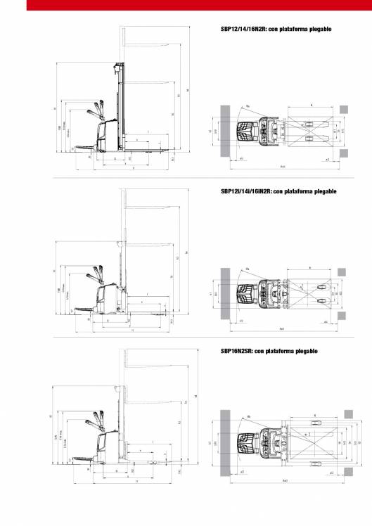 Catálogo de apiladores eléctricos de conductor acompañante Mitsubishi AXIA ES 5