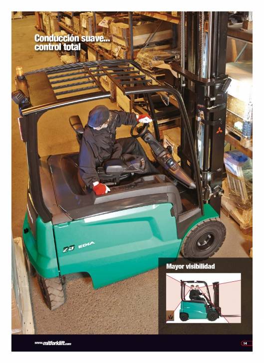 Catálogo carretillas elevadoras eléctricas Mitsubishi EDIA 1.0-5.0 14