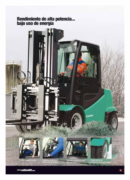 Catálogo carretillas elevadoras eléctricas Mitsubishi EDIA 1.0-5.0 20