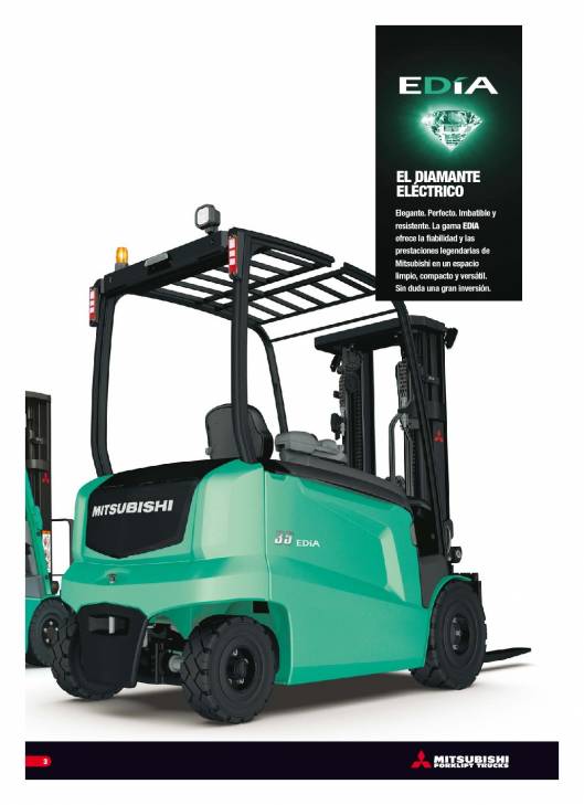 Catálogo carretillas elevadoras eléctricas Mitsubishi EDIA 1.0-5.0 3