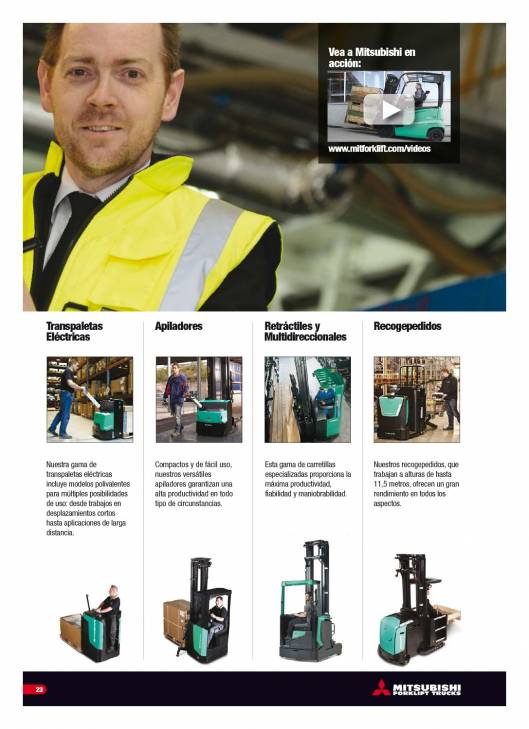 Catálogo carretillas elevadoras eléctricas Mitsubishi EDIA 1.0-5.0 23