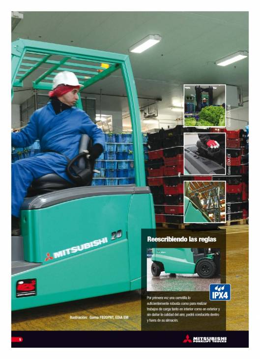 Catálogo carretillas elevadoras eléctricas Mitsubishi EDIA 1.0-5.0 5