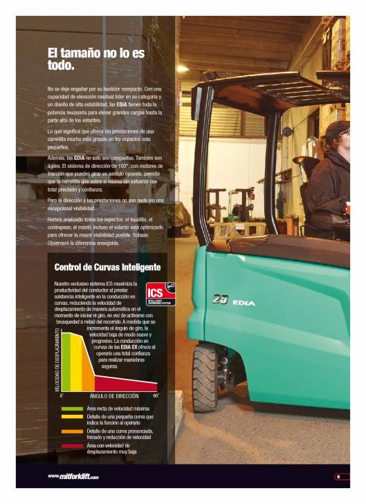 Catálogo carretillas elevadoras eléctricas Mitsubishi EDIA 1.0-5.0 6