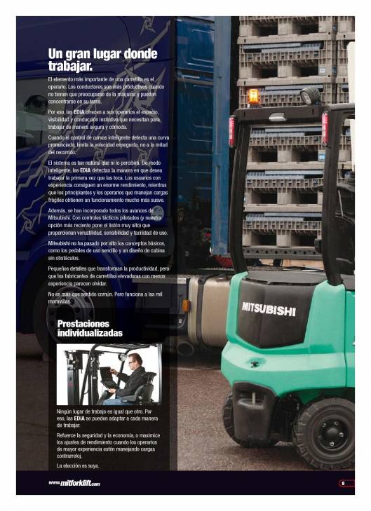 Catálogo carretillas elevadoras eléctricas Mitsubishi EDIA 1.0-5.0 8