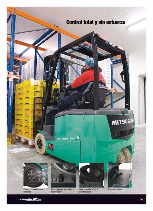 Catálogo carretillas elevadoras eléctricas Mitsubishi EDIA 1.0-5.0 10