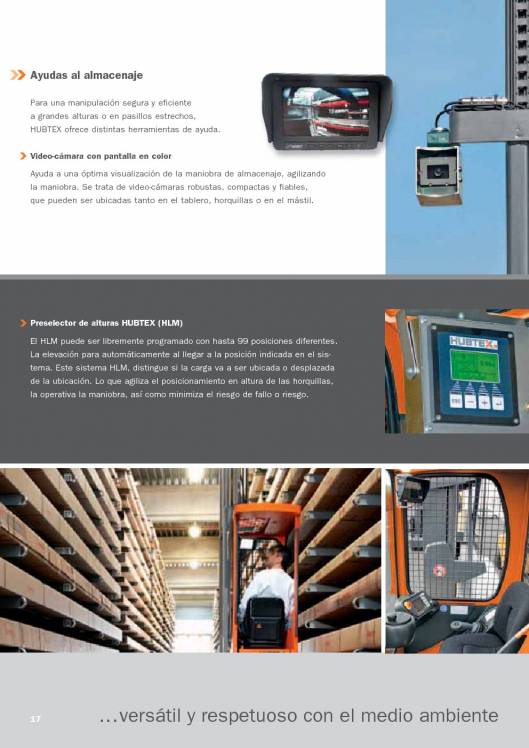 Catálogo de carretillas elevadoras laterales multidireccionales HUBTEX 17