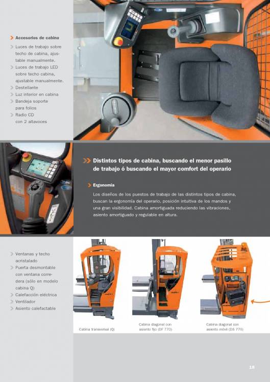 Catálogo de carretillas elevadoras laterales multidireccionales HUBTEX 18