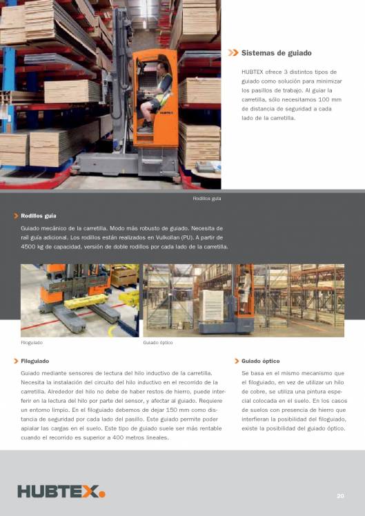Catálogo de carretillas elevadoras laterales multidireccionales HUBTEX 20