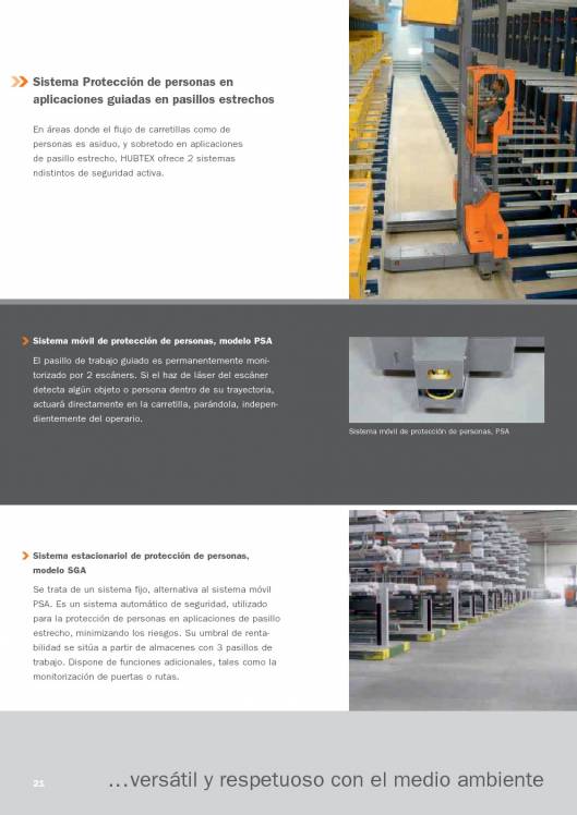 Catálogo de carretillas elevadoras laterales multidireccionales HUBTEX 21