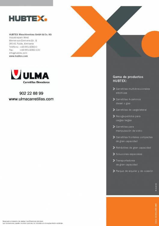 Catálogo de carretillas elevadoras laterales multidireccionales HUBTEX 24