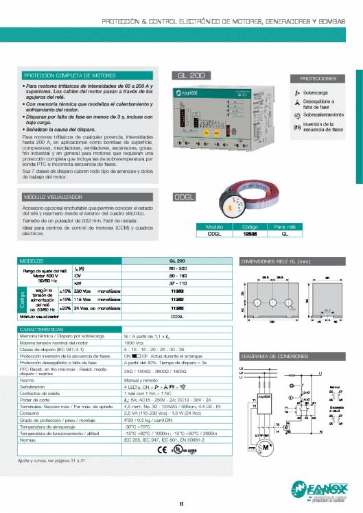 Catalogo general de baja tensión de FANOX 11
