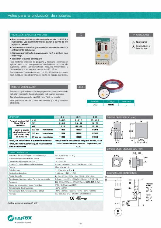 Catalogo general de baja tensión de FANOX 12