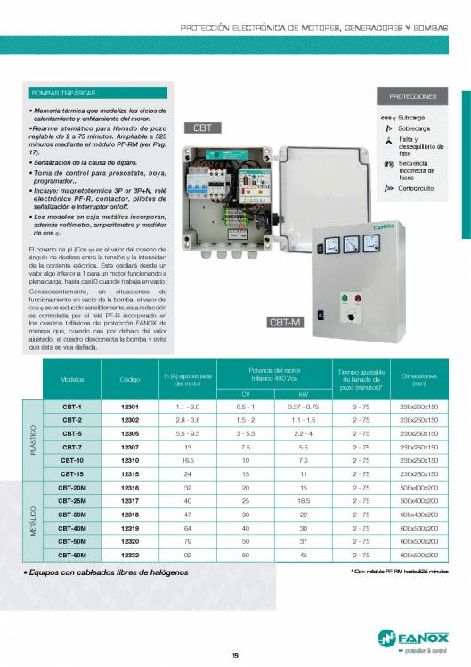 Catalogo general de baja tensión de FANOX 19