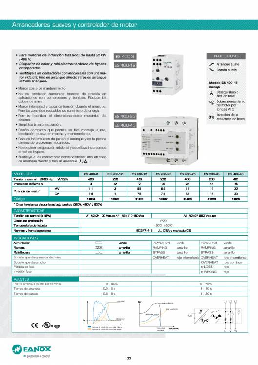 Catalogo general de baja tensión de FANOX 22