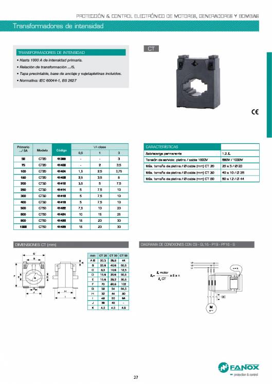Catalogo general de baja tensión de FANOX 27